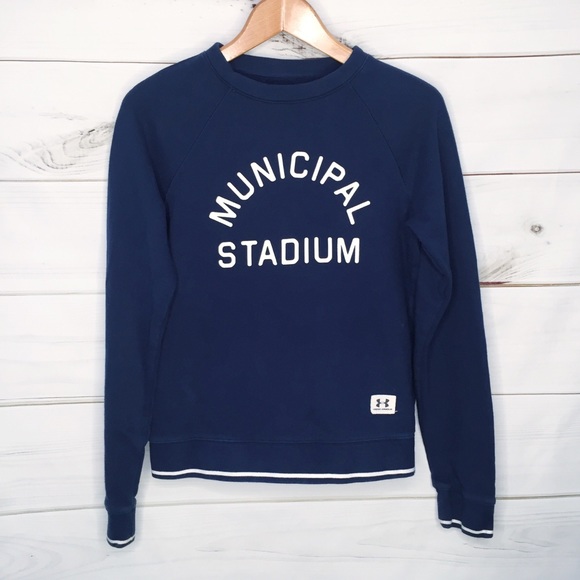 UNDER ARMOUR UA Municipal Stadium Blue Sweatshirt S - Picture 2 of 10